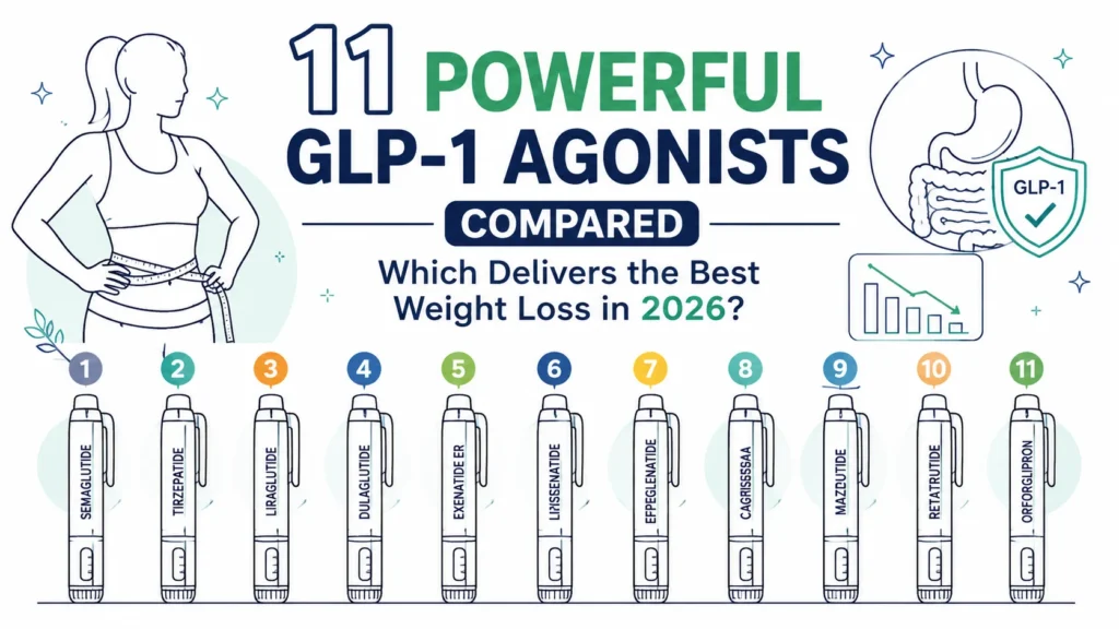 11 Powerful GLP-1 Agonists Compared: Which Delivers the Best Weight Loss in 2026? 3 glp 1 receptor agonists