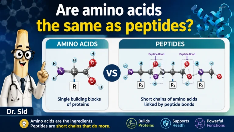 Are amino acids the same as peptides? 17 Amino Acids vs Peptides Explained