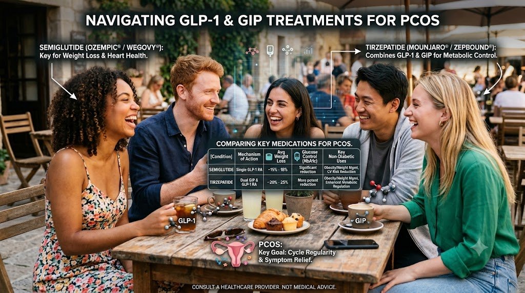 Which GLP-1 Medication Is Best for PCOS? Compare Semaglutide, Tirzepatide & More 3 best glp1 for pcos