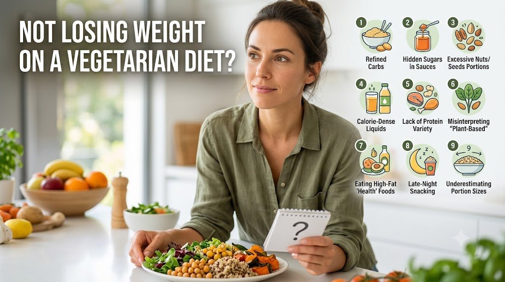 not loosing weight on vegetarian diet